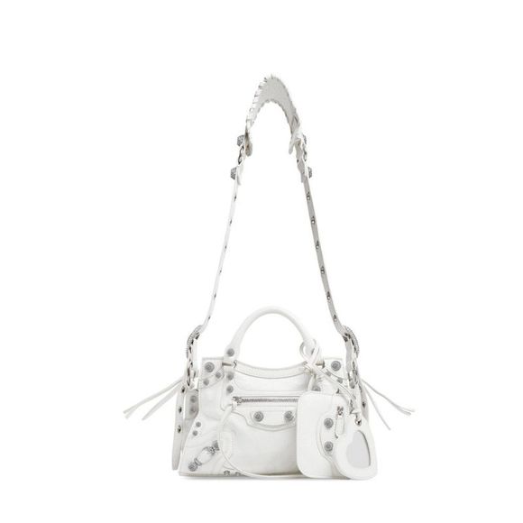 Balenciaga NEO CAGOLE XS Handbag with Rhinestone White - Picture 1 of 4